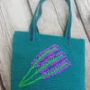 Purple Feather Reed Pattern Handbag