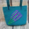 Purple Feather Reed Pattern Handbag